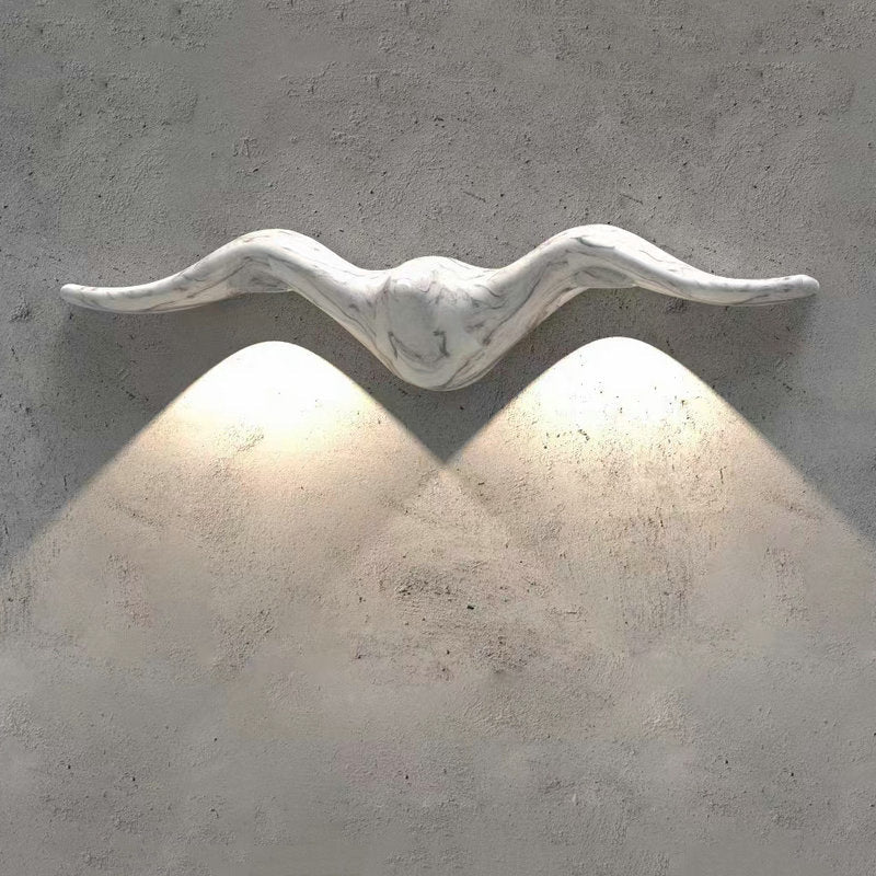 Contemporary Creative Waterproof Line Wave Aluminum LED Wall Sconce Lamp For Outdoor Patio