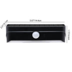 Modern Simplicity Solar Waterproof Rectangular ABS PC LED Wall Sconce Lamp For Outdoor Patio