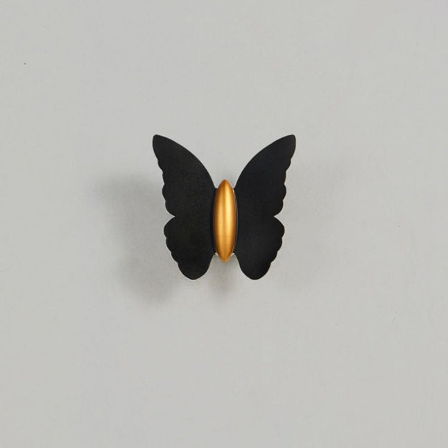 Lámpara aplique de pared LED de aluminio con diseño de mariposa, minimalista moderna e impermeable, para patio exterior