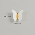 Lámpara aplique de pared LED de aluminio con diseño de mariposa, minimalista moderna e impermeable, para patio exterior