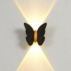 Lámpara aplique de pared LED de aluminio con diseño de mariposa, minimalista moderna e impermeable, para patio exterior