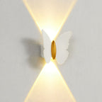 Lámpara aplique de pared LED de aluminio con diseño de mariposa, minimalista moderna e impermeable, para patio exterior