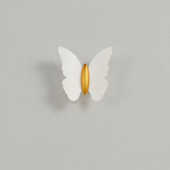 Lámpara aplique de pared LED de aluminio con diseño de mariposa, minimalista moderna e impermeable, para patio exterior