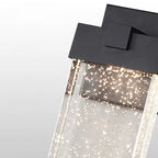 Modern Minimalist Waterproof Rectangle Aluminum Bubble Crystal LED Wall Sconce Lamp For Outdoor Patio