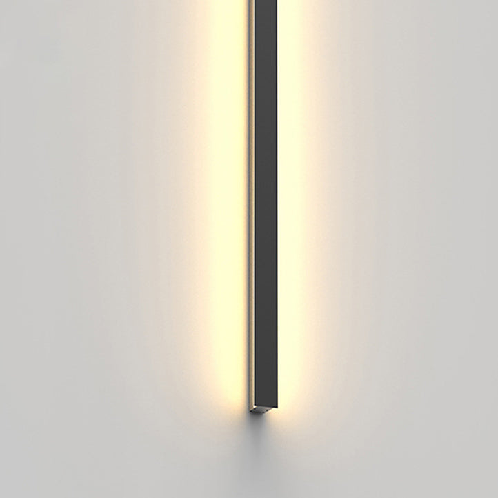 Lámpara de pared LED moderna, minimalista, impermeable, de aluminio acrílico, larga, para patio exterior