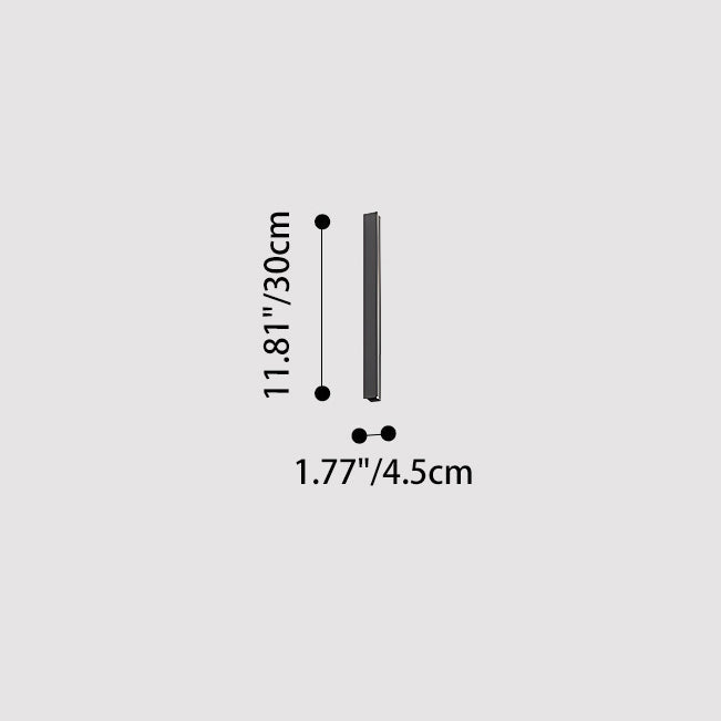Lámpara de pared LED moderna, minimalista, impermeable, de aluminio acrílico, larga, para patio exterior