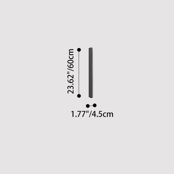 Lámpara de pared LED moderna, minimalista, impermeable, de aluminio acrílico, larga, para patio exterior