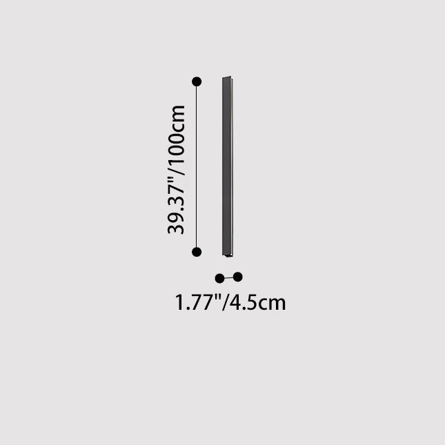 Lámpara de pared LED moderna, minimalista, impermeable, de aluminio acrílico, larga, para patio exterior