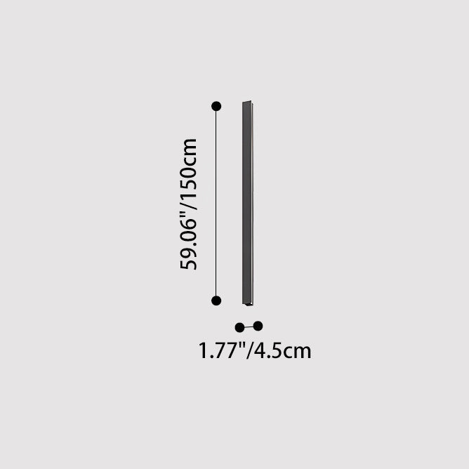 Lámpara de pared LED moderna, minimalista, impermeable, de aluminio acrílico, larga, para patio exterior
