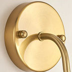 Vintage French Country Gold Wall Sconce with Pleated Fabric Shade Classic Brass Bedside Reading Light