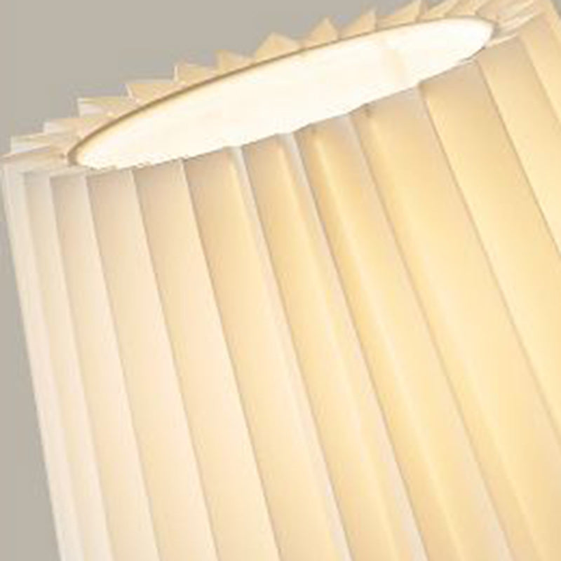 Vintage French Country Gold Wall Sconce with Pleated Fabric Shade Classic Brass Bedside Reading Light
