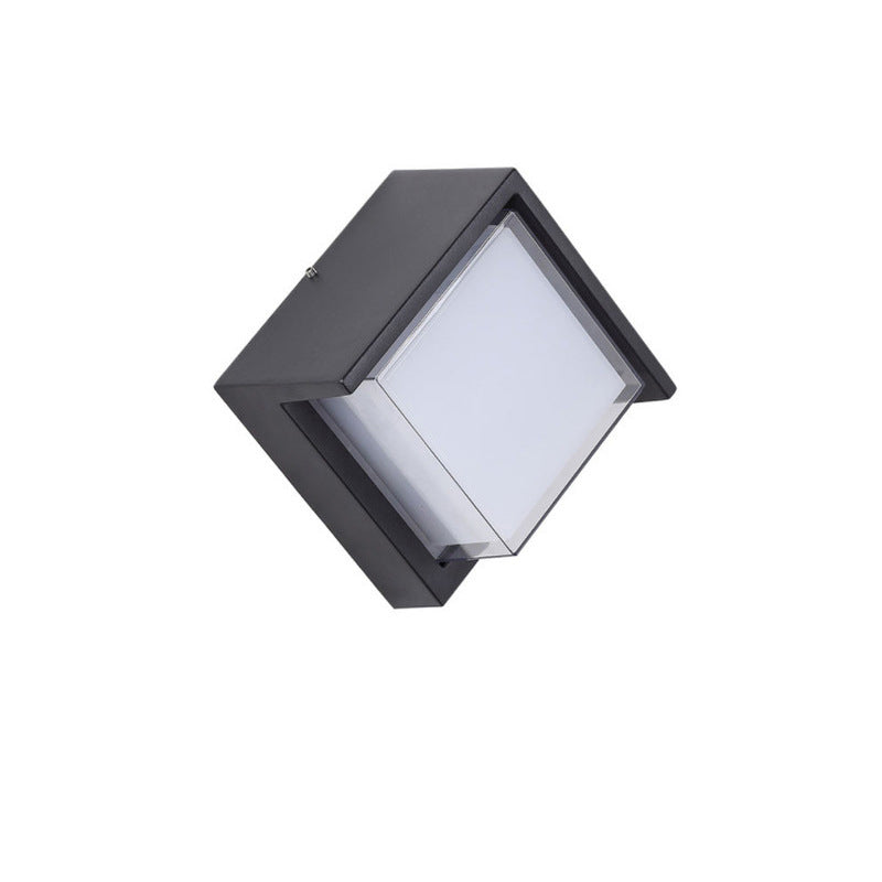 Lámpara de pared LED moderna minimalista impermeable de plástico acrílico redondo cuadrado para jardín