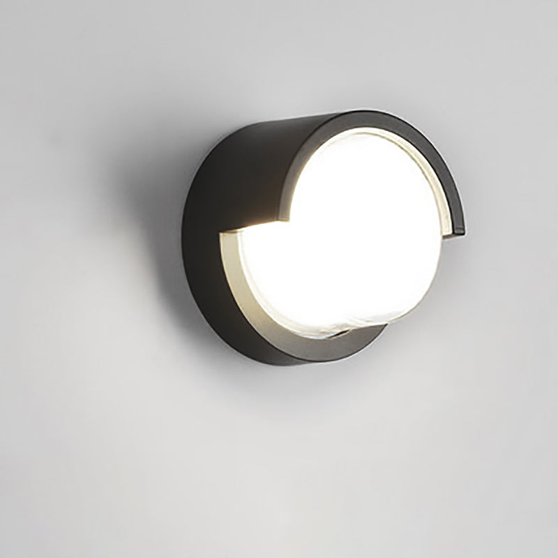 Lámpara de pared LED moderna minimalista impermeable de plástico acrílico redondo cuadrado para jardín