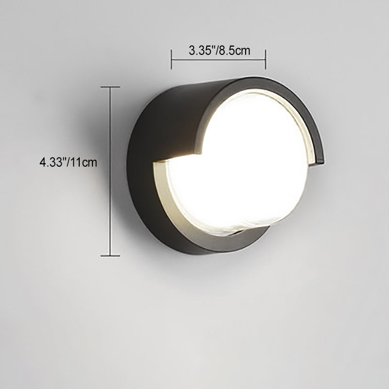 Lámpara de pared LED moderna minimalista impermeable de plástico acrílico redondo cuadrado para jardín
