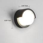 Lámpara de pared LED moderna minimalista impermeable de plástico acrílico redondo cuadrado para jardín