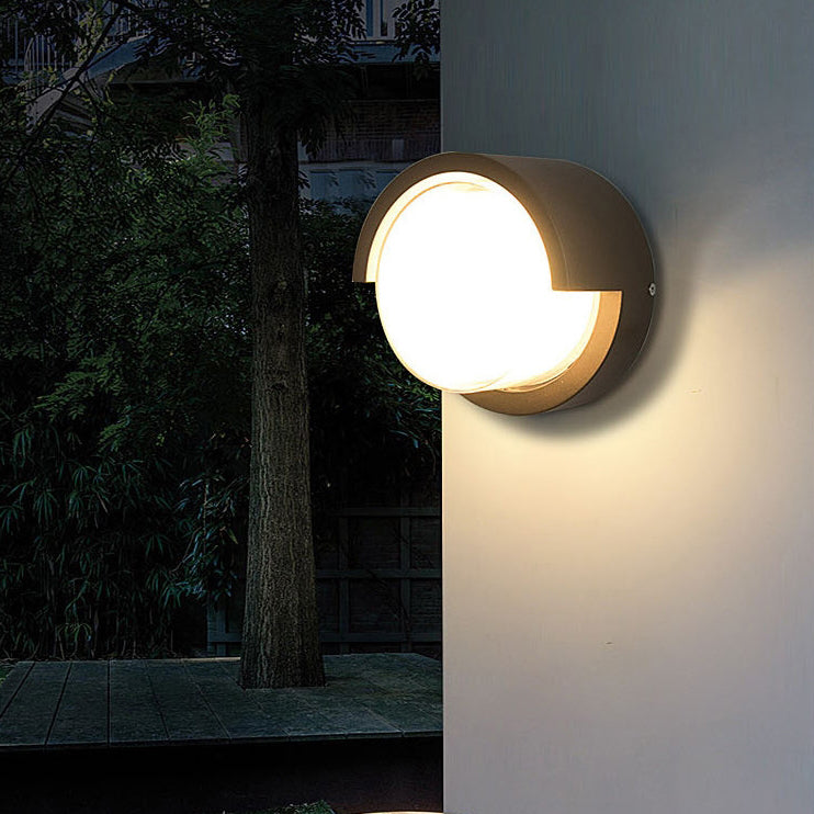 Lámpara de pared LED moderna minimalista impermeable de plástico acrílico redondo cuadrado para jardín