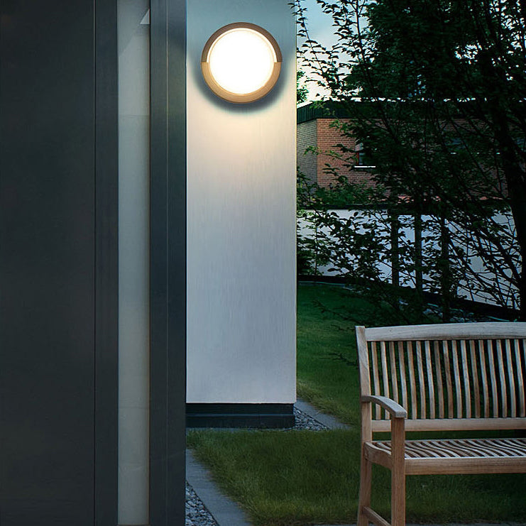 Lámpara de pared LED moderna minimalista impermeable de plástico acrílico redondo cuadrado para jardín