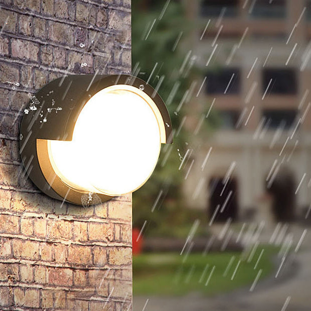 Lámpara de pared LED moderna minimalista impermeable de plástico acrílico redondo cuadrado para jardín