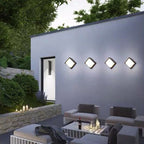 Lámpara de pared LED moderna minimalista impermeable de plástico acrílico redondo cuadrado para jardín