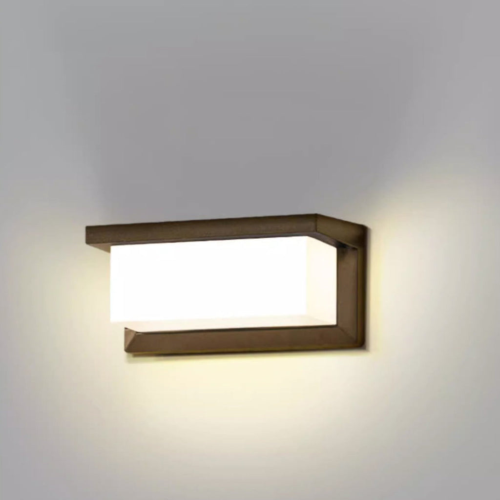 Modern Minimalist Rectangular Waterproof Aluminum LED Wall Sconce Lamp For Outdoor Patio