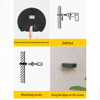 Modern Minimalist Solar Waterproof Round Rectangle ABS PVC LED Outdoor Wall Sconce Lamp For Garden