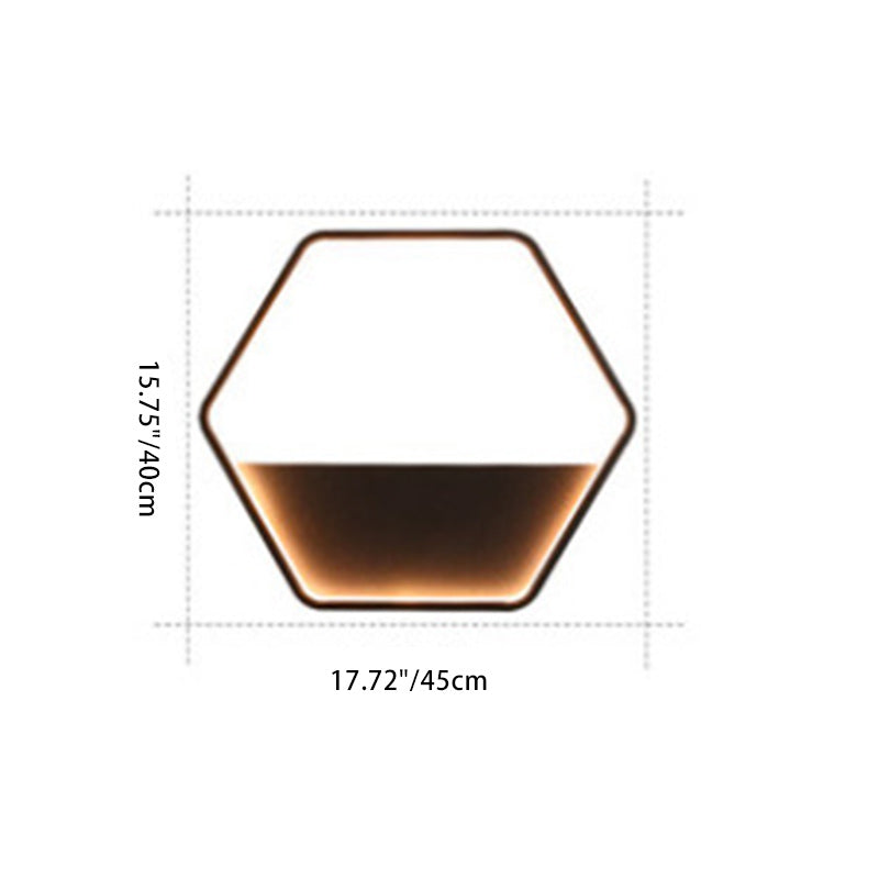 Lámpara de pared LED de exterior de acero inoxidable y aluminio, contemporánea, escandinava, impermeable, redonda, hexagonal, semicircular, trapezoidal, para jardín