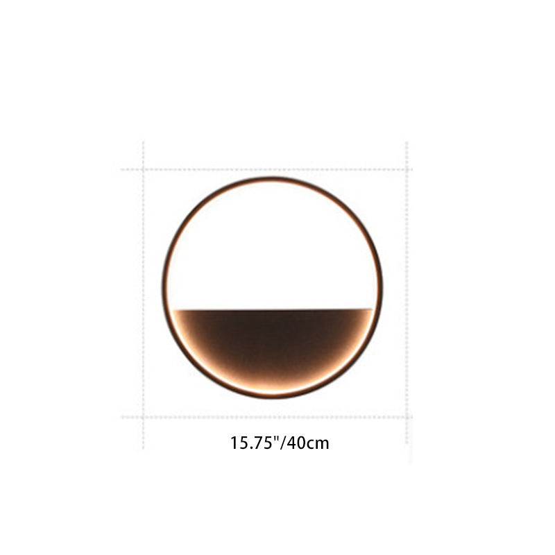 Lámpara de pared LED de exterior de acero inoxidable y aluminio, contemporánea, escandinava, impermeable, redonda, hexagonal, semicircular, trapezoidal, para jardín