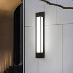 Lámpara Aplique de Pared Rectangular Moderna de Lujo, Impermeable, de Acero Inoxidable, con Dolomita Sintética y LED para Exterior de Jardín