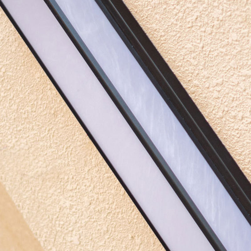 Lámpara Aplique de Pared Rectangular Moderna de Lujo, Impermeable, de Acero Inoxidable, con Dolomita Sintética y LED para Exterior de Jardín