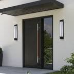 Lámpara Aplique de Pared Rectangular Moderna de Lujo, Impermeable, de Acero Inoxidable, con Dolomita Sintética y LED para Exterior de Jardín