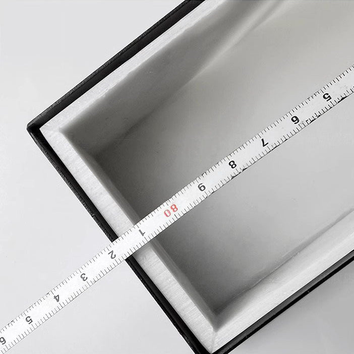Lámpara de pared LED rectangular larga de acero inoxidable y resina, impermeable, moderna y minimalista, para patio exterior