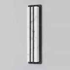 Lámpara de pared LED rectangular larga de acero inoxidable y resina, impermeable, moderna y minimalista, para patio exterior