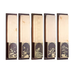 Lámpara de pared LED impermeable de latón con diseño tradicional chino de bambú y urraca, con pantalla de mármol, para pasillo
