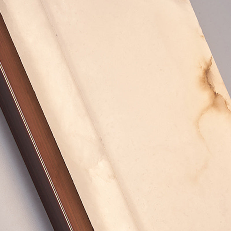 Lámpara de pared LED impermeable de latón con diseño tradicional chino de bambú y urraca, con pantalla de mármol, para pasillo