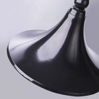 Lámpara de pared exterior de 1 luz con pantalla de trompeta de aluminio y vidrio de simplicidad contemporánea para jardín