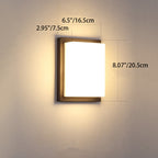 Modern Simplicity Square ABS LED Waterproof Outdoor Wall Sconce Lamp For Garden