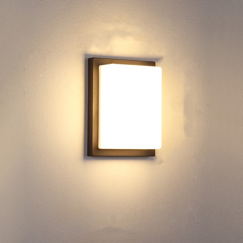 Modern Simplicity Square ABS LED Waterproof Outdoor Wall Sconce Lamp For Garden