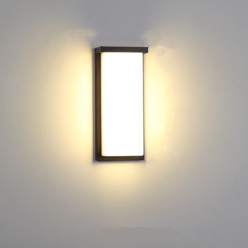 Modern Simplicity Square ABS LED Waterproof Outdoor Wall Sconce Lamp For Garden