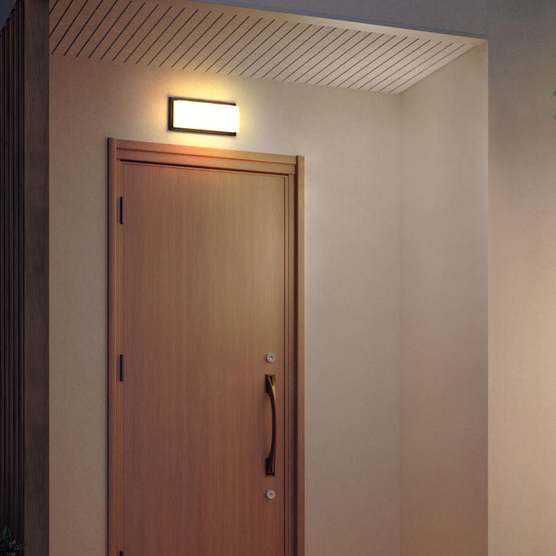 Modern Simplicity Square ABS LED Waterproof Outdoor Wall Sconce Lamp For Garden