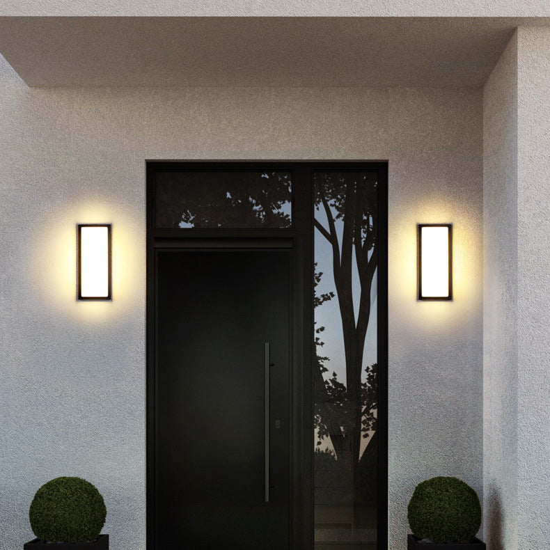 Modern Simplicity Square ABS LED Waterproof Outdoor Wall Sconce Lamp For Garden