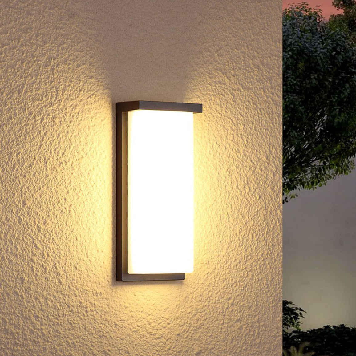 Modern Simplicity Square ABS LED Waterproof Outdoor Wall Sconce Lamp For Garden