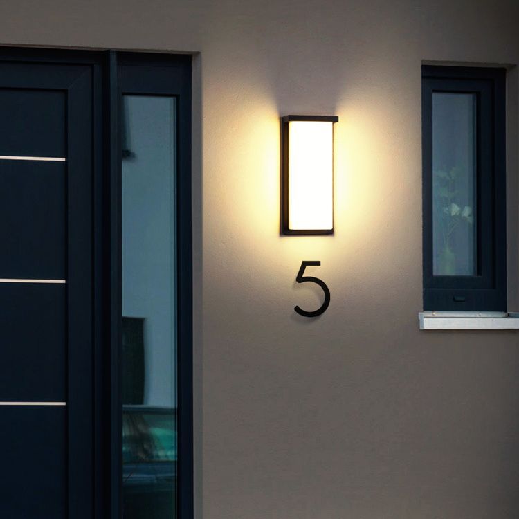 Modern Simplicity Square ABS LED Waterproof Outdoor Wall Sconce Lamp For Garden