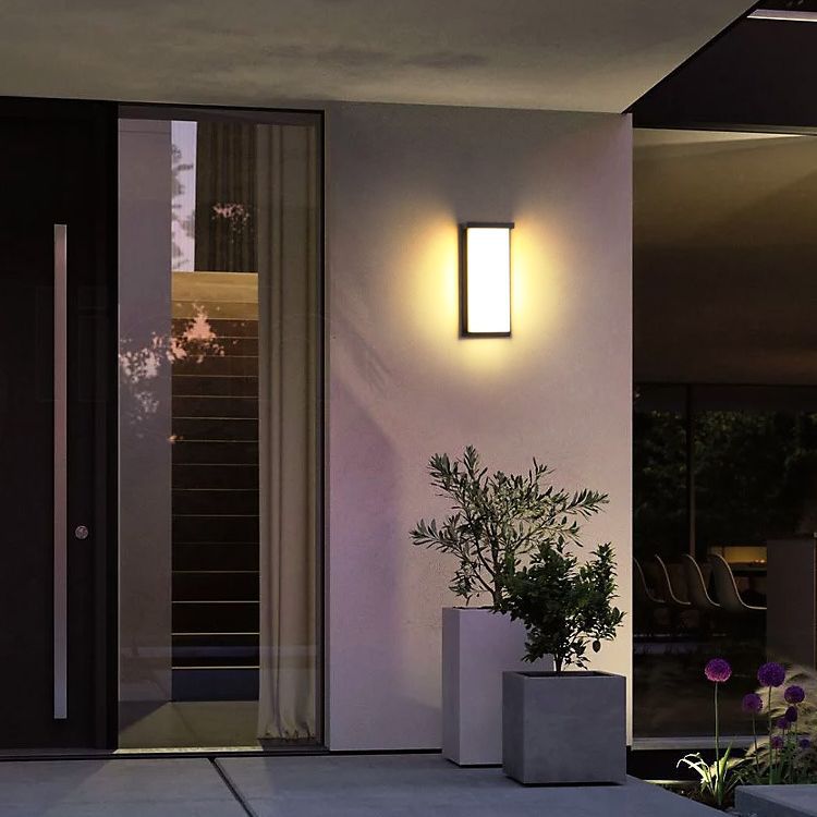Modern Simplicity Square ABS LED Waterproof Outdoor Wall Sconce Lamp For Garden