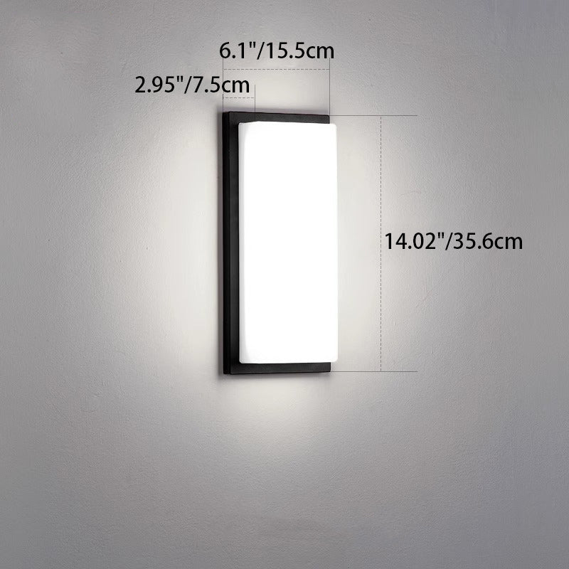 Modern Simplicity Square ABS LED Waterproof Outdoor Wall Sconce Lamp For Garden