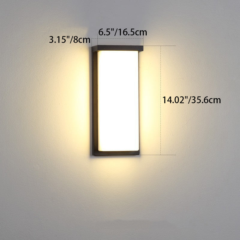 Modern Simplicity Square ABS LED Waterproof Outdoor Wall Sconce Lamp For Garden