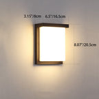 Modern Simplicity Square ABS LED Waterproof Outdoor Wall Sconce Lamp For Garden