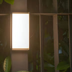 Aplique de pared rectangular LED para exteriores, impermeable, de ABS, para jardín, diseño moderno y sencillo