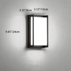 Aplique de pared rectangular LED para exteriores, impermeable, de ABS, para jardín, diseño moderno y sencillo