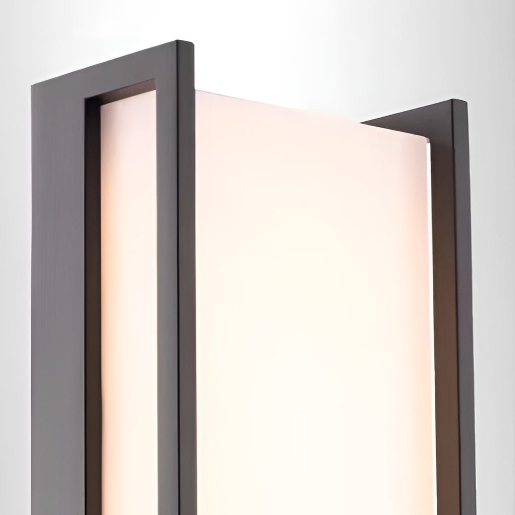 Aplique de pared rectangular LED para exteriores, impermeable, de ABS, para jardín, diseño moderno y sencillo