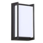 Aplique de pared rectangular LED para exteriores, impermeable, de ABS, para jardín, diseño moderno y sencillo